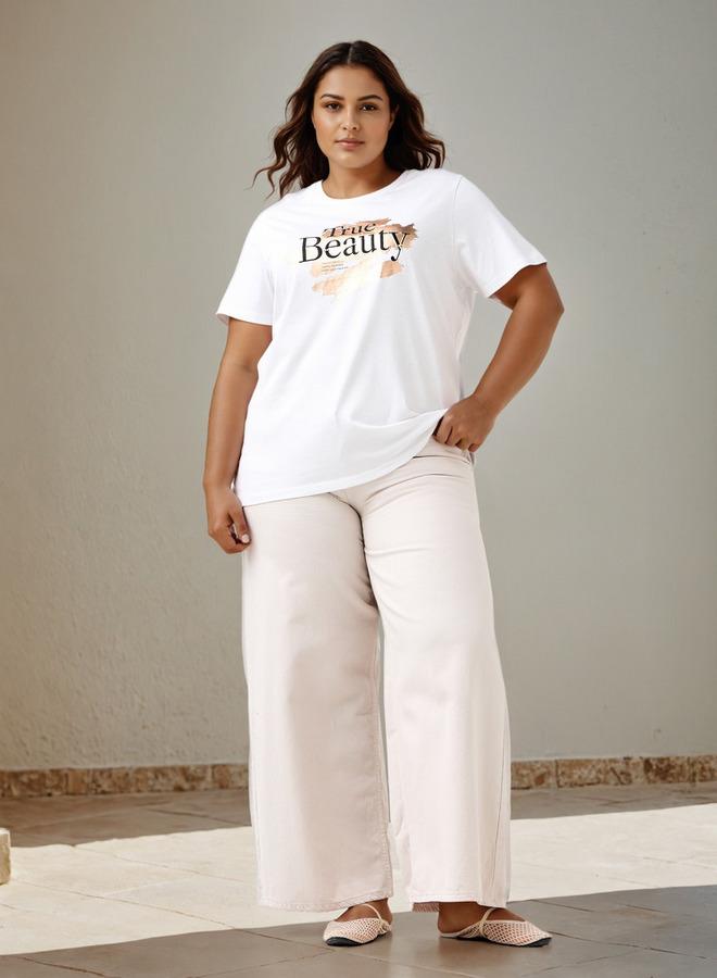  أولا بوبكن تي شيرت مطبوع مقاس كبير من أولا بوبكن - Image 2